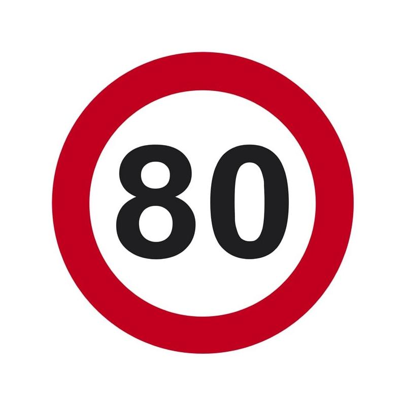 Sebesség korlátozó  80 tábla