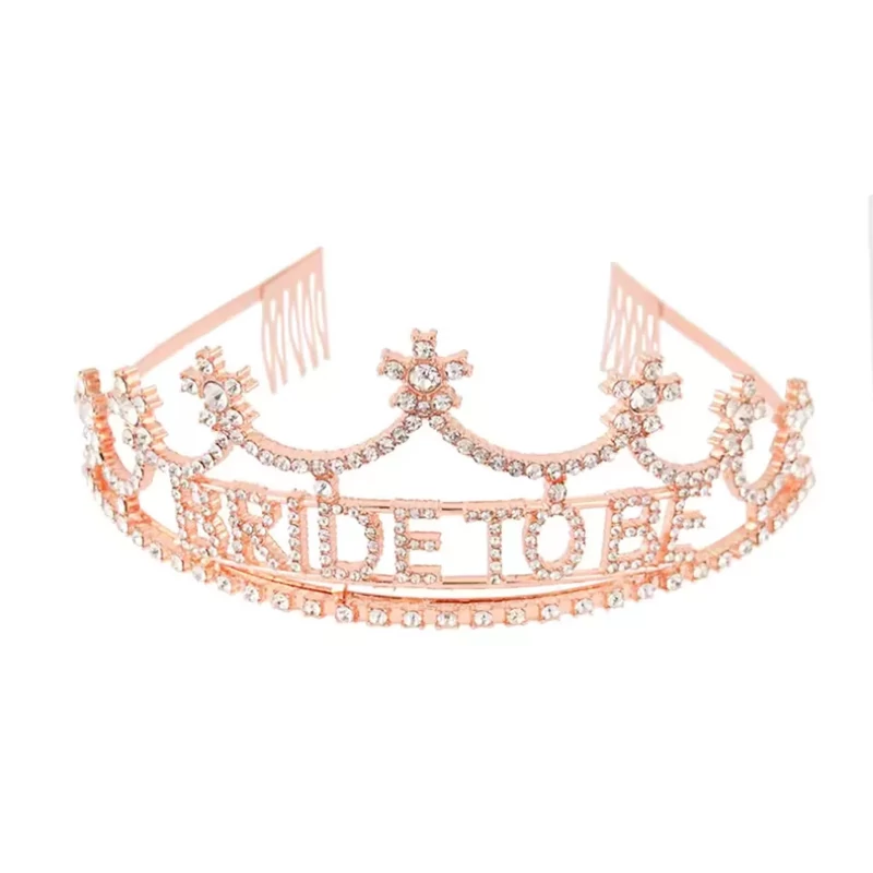 Rosegold Bride To Be lánybúcsú tiara