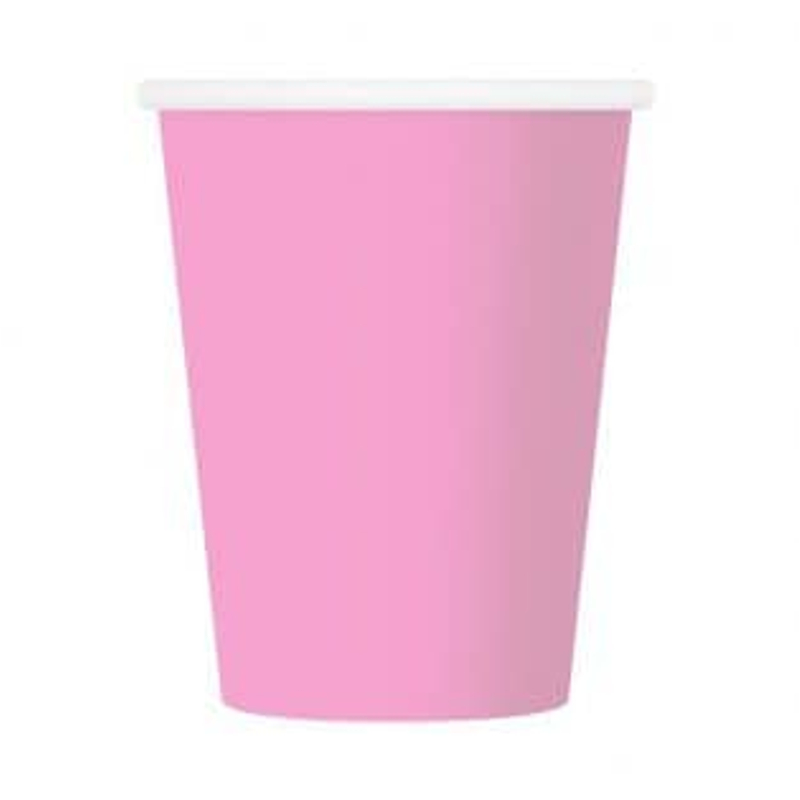 Rózsaszín papir pohár 8darabos