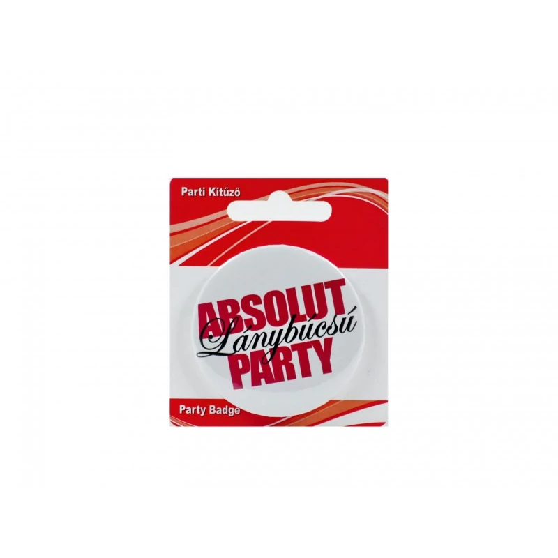 Kitűző absolut  lánybúcsú party