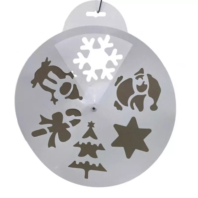  Dekor karácsonyi sablon kör alakú forgatható fehér,,sablont