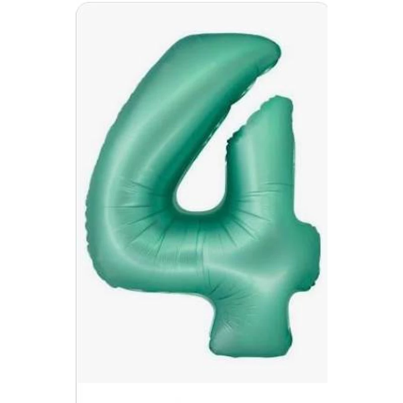 4 es szám fólia lufi matt menta 76 cm 