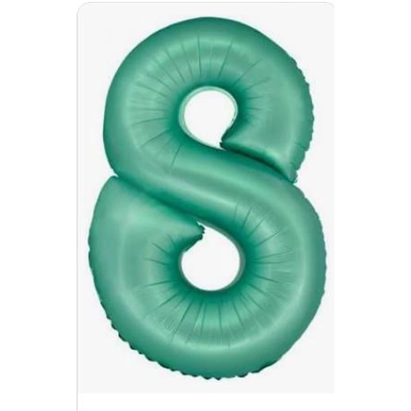 8 as szám fólia lufi ,matt menta 76 cm 