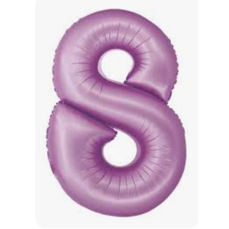 8 as szám fólia lufi matt levander 76 cm 