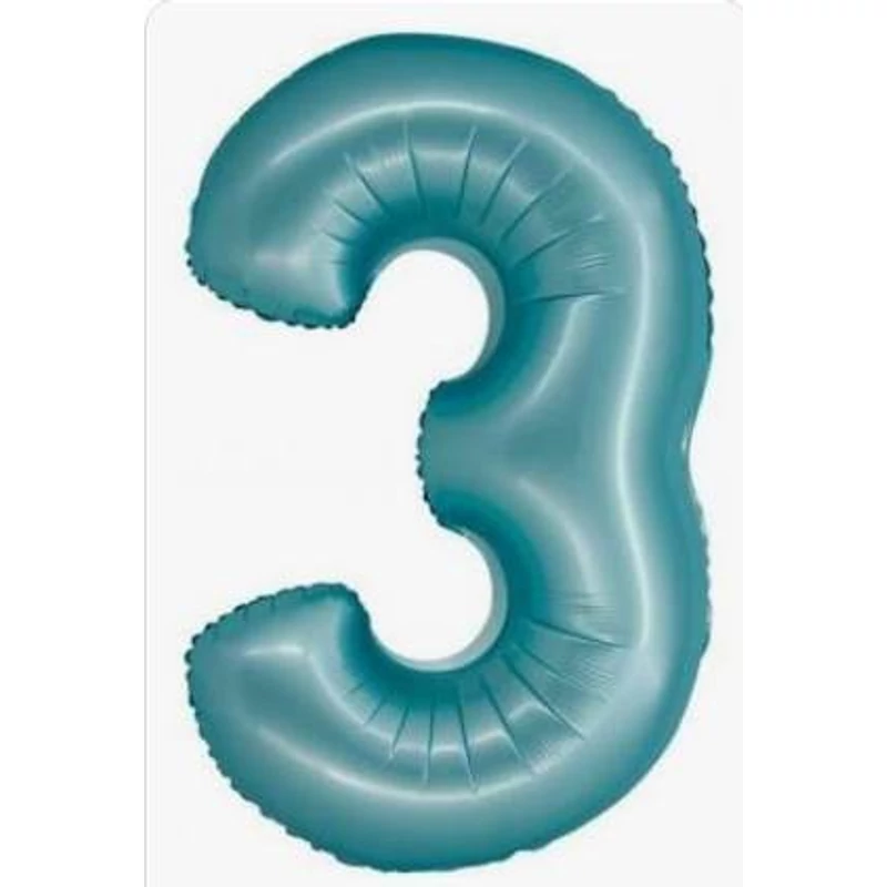 3 as szám fólia  matt light blue 76 cm 