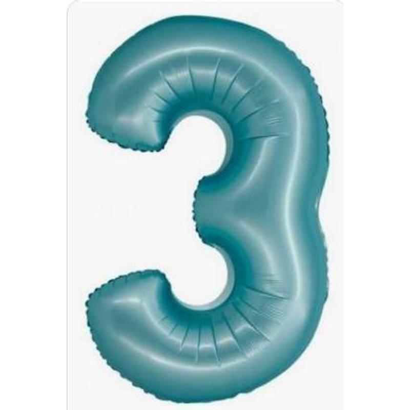 3 as szám fólia  matt light blue 76 cm 