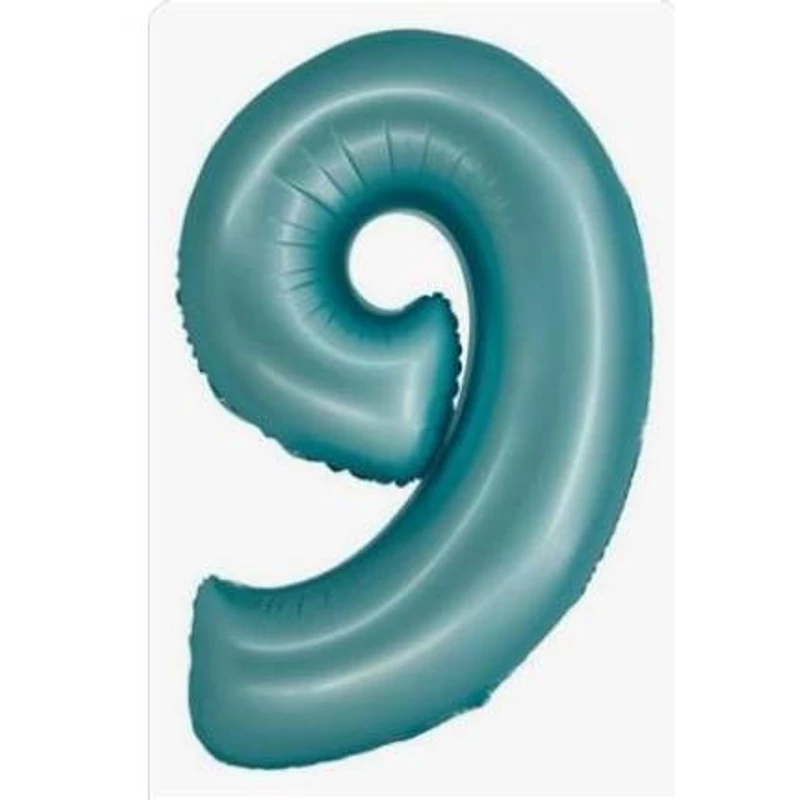 9 -es szám fólia lufi matt light blue 76 cm 