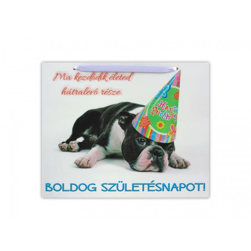 Fatábla Boldog Születésnapot kutyás 21x26cm