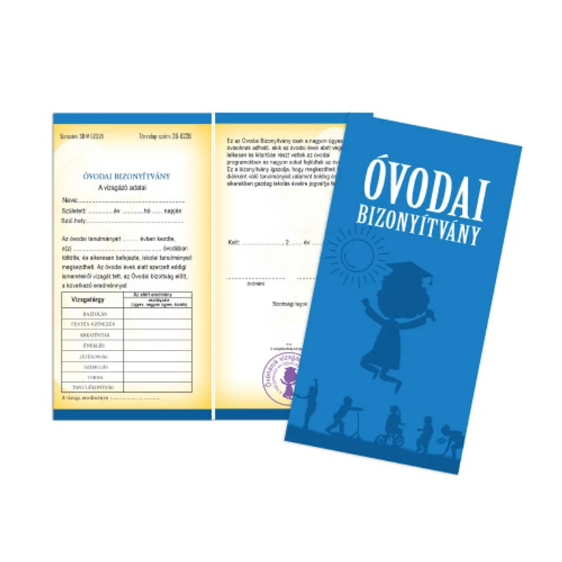 Vicces óvodai bizonyítvány 
