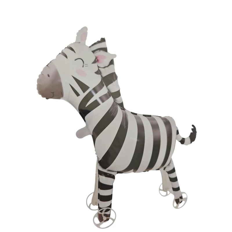 Zebra gurulós fólia lufi