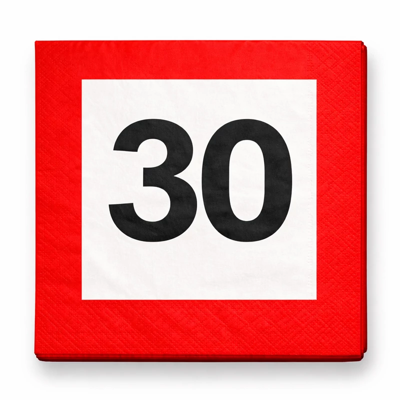 30-as sebesség korlátozós szalvéta,  20 db