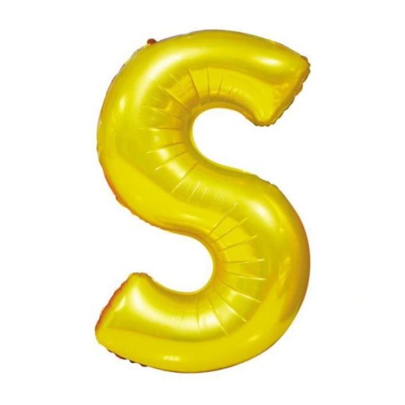 FÓLIA LUFI "S" BETŰ, ARANY, 86 CM