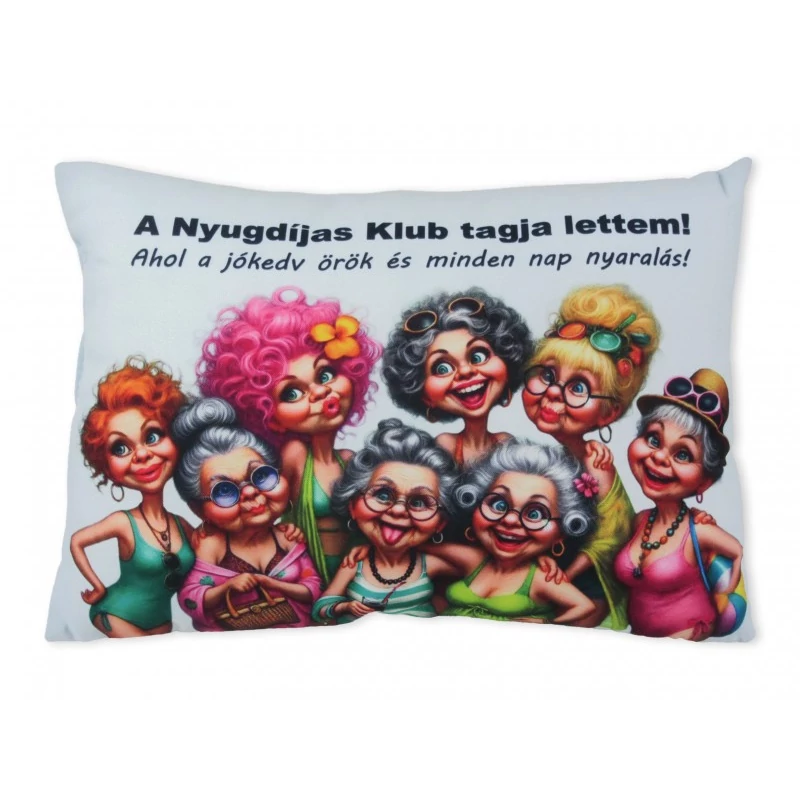 Nyugdíjas klub női díszpárna