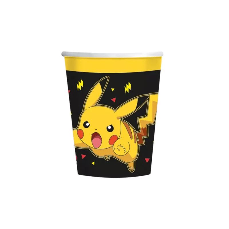 Pokémon Thunder papír pohár, 8 db-os 237 ml