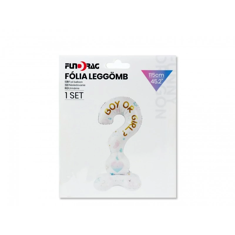 Babaváró fólia lufi - Boy or Girl babaváró kérdőjel