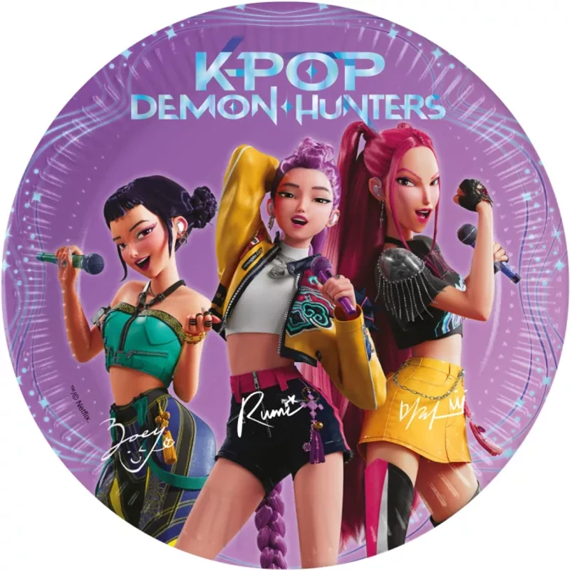 K-pop Démonvadászok Honmoon papírtányér 8 db-os 20 cm