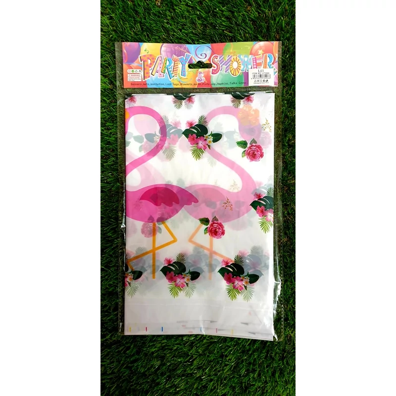 Flamingós műanyag terítő 137 cm x 274 cm