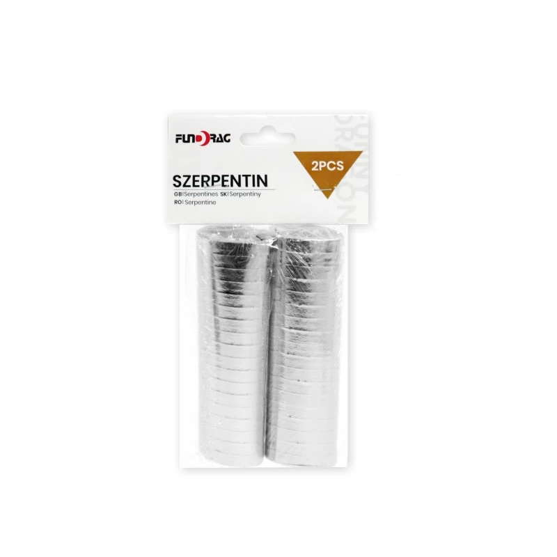 Szerpentin ezüst, 2 x 18 db 