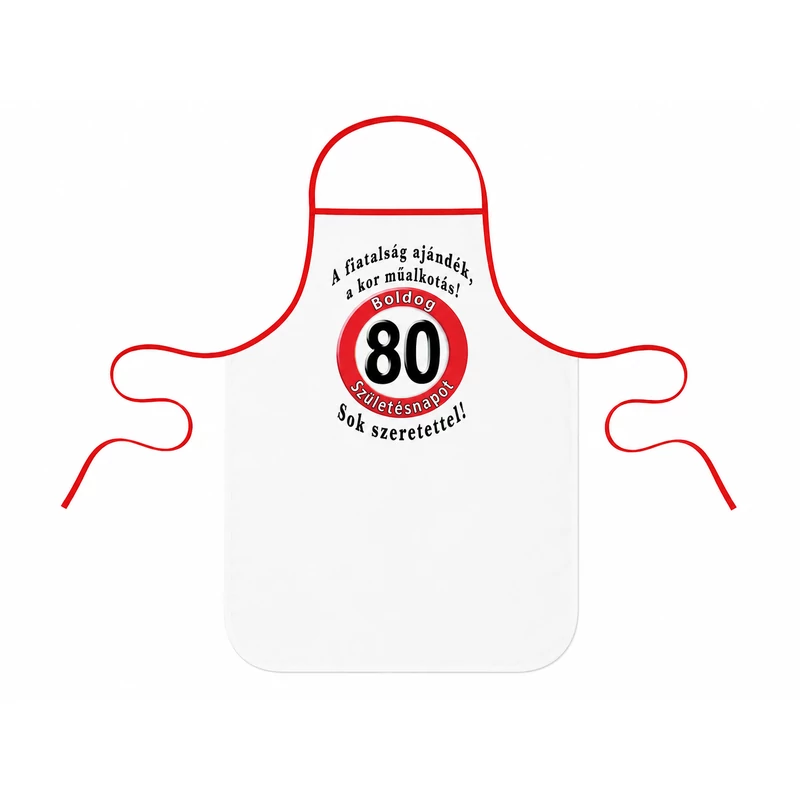 Kötény Boldog 80. Születésnapot 