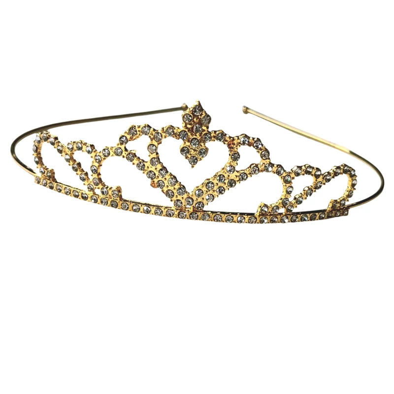 Arany színű strasszköves korona tiara
