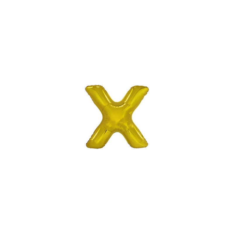 Fólia lufi "X" betű arany, 86 CM
