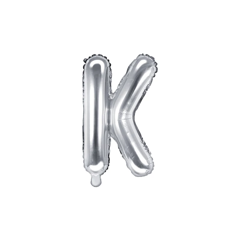 Fólia lufi "K"betű ezüst, 86 CM