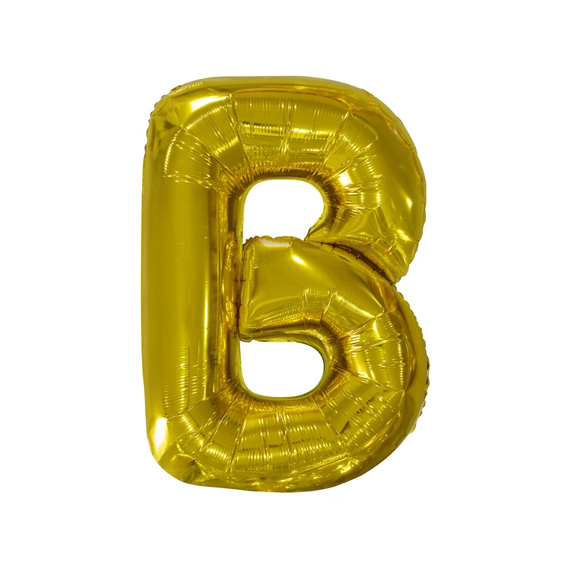 Fólia lufi "B" betű,arany , 86 cm