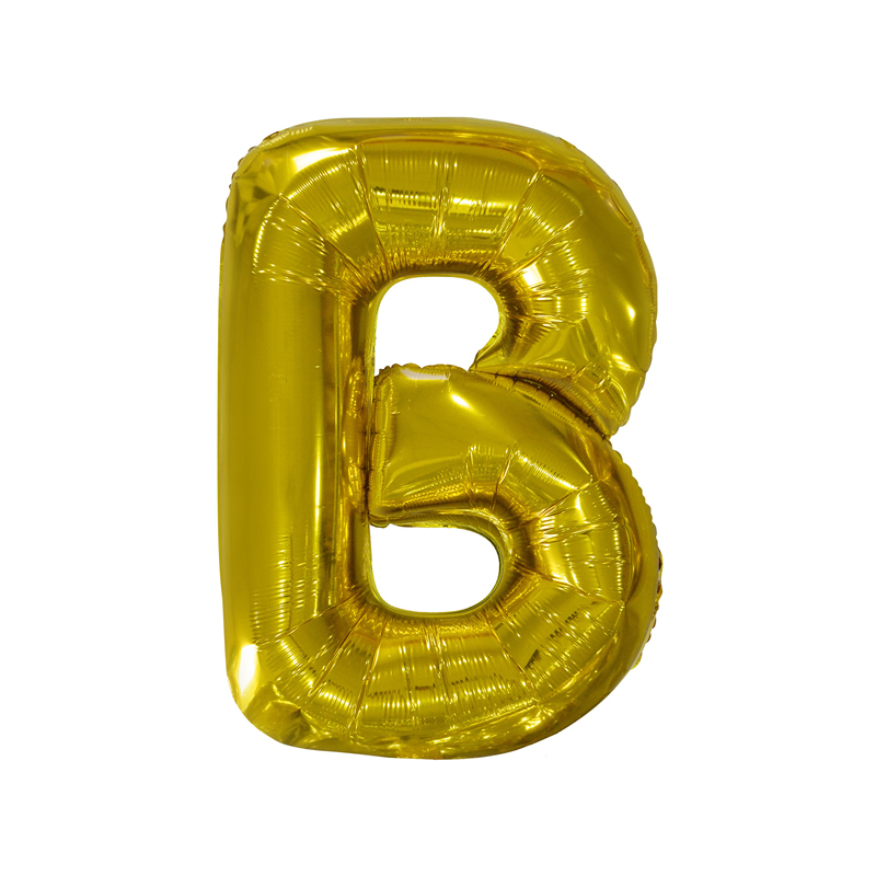 Fólia lufi "B" betű,arany , 86 cm