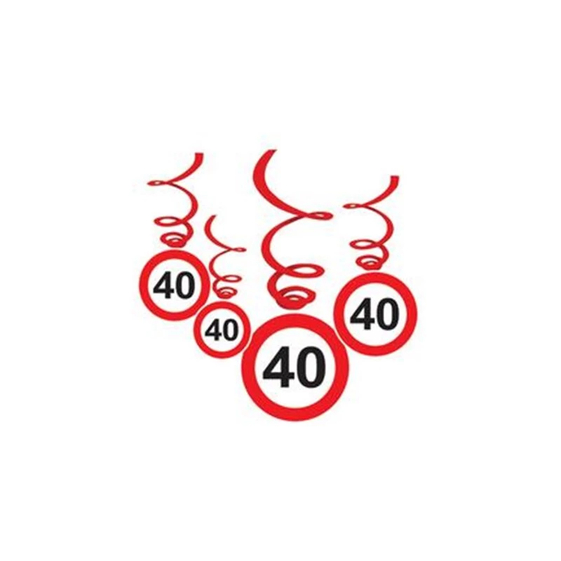 Sebességkorlátozó függő dekoráció, 40- es 6 db
