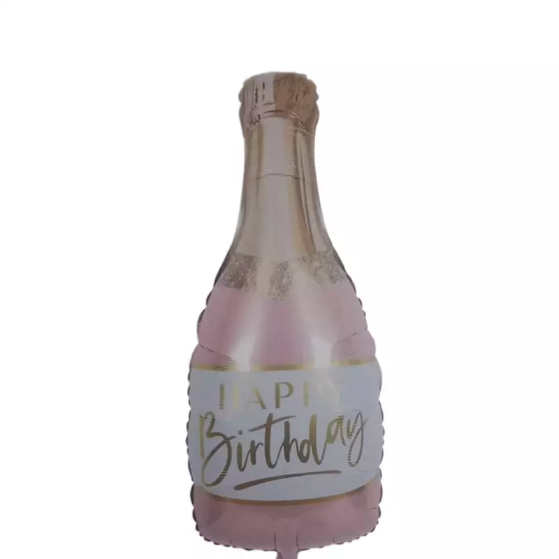 Happy Birthday pezsgősüveg fólia lufi 98 cm