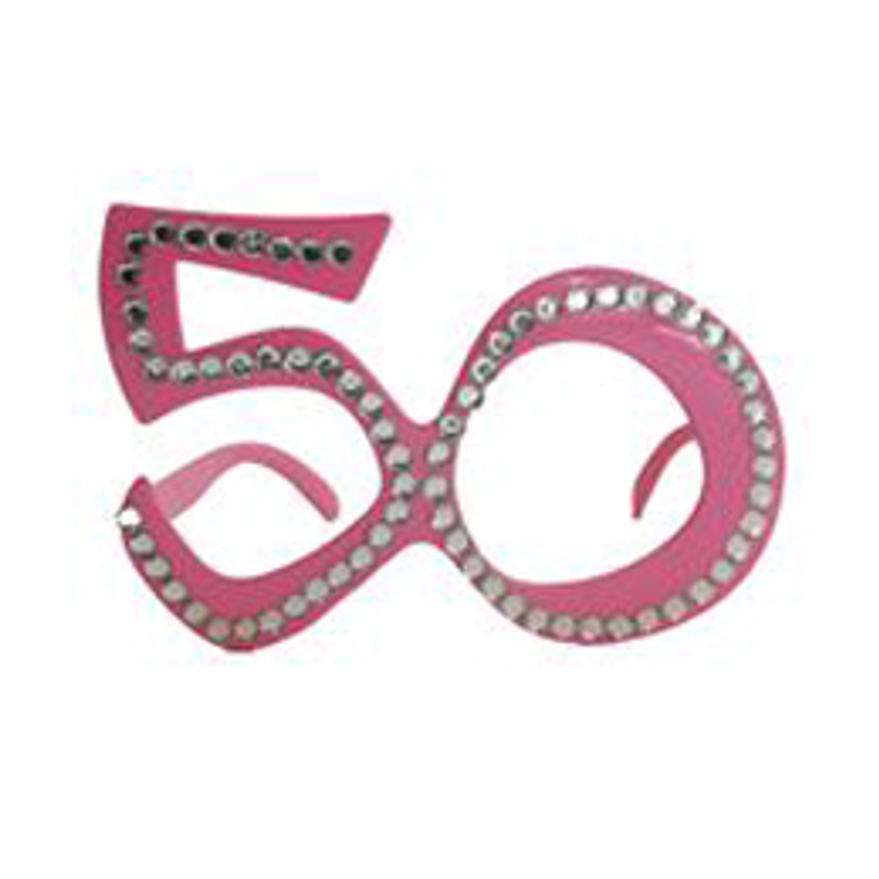 Srasszköves 50-es rózsaszín szemüveg