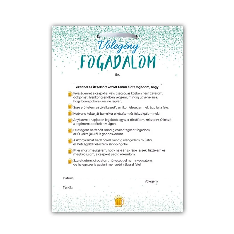 Vőlegény Fogadalom Legénybúcsús Ajándék Tábla