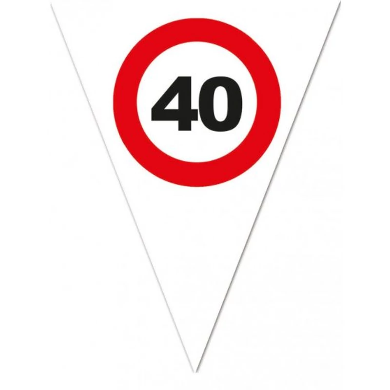 40- es sebességkorlátozó zászlófüzér, 5m-10 db zászló