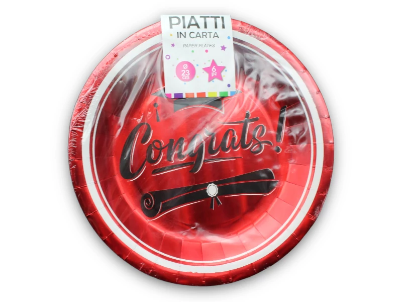 Ballagási tányér - Congrats felirattal