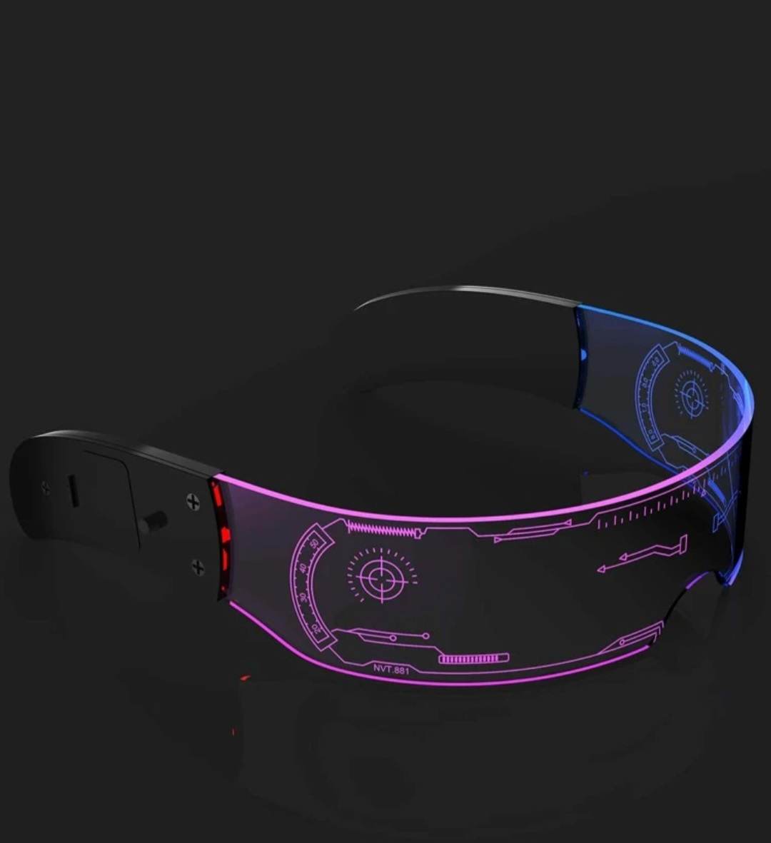 Led Light Up technológiai szemüvegek Electro kinetic szemüvegek Bar Bounce Sci-fi szemüvegek