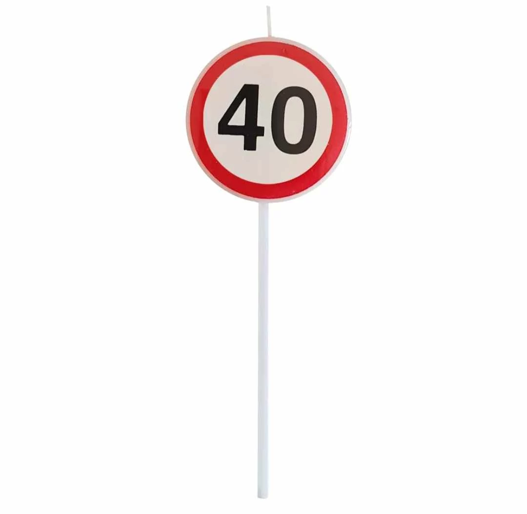 Sebességkorlátozó 40-s tábla gyertya