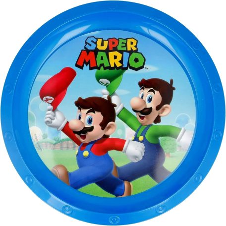 Super Márió műanyag lapos tányér