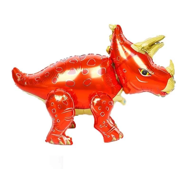 3 d dinó fólia lufi - Triceratops,barna- 90 cm