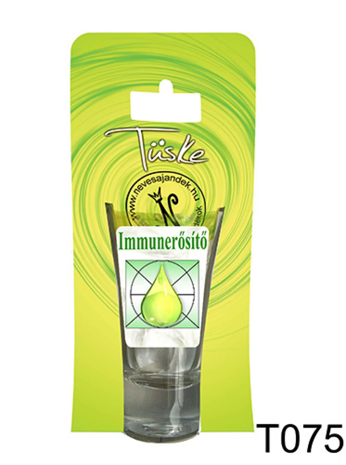 Vicces Pálinkás pohár 0,75 ml - Immunerősítő