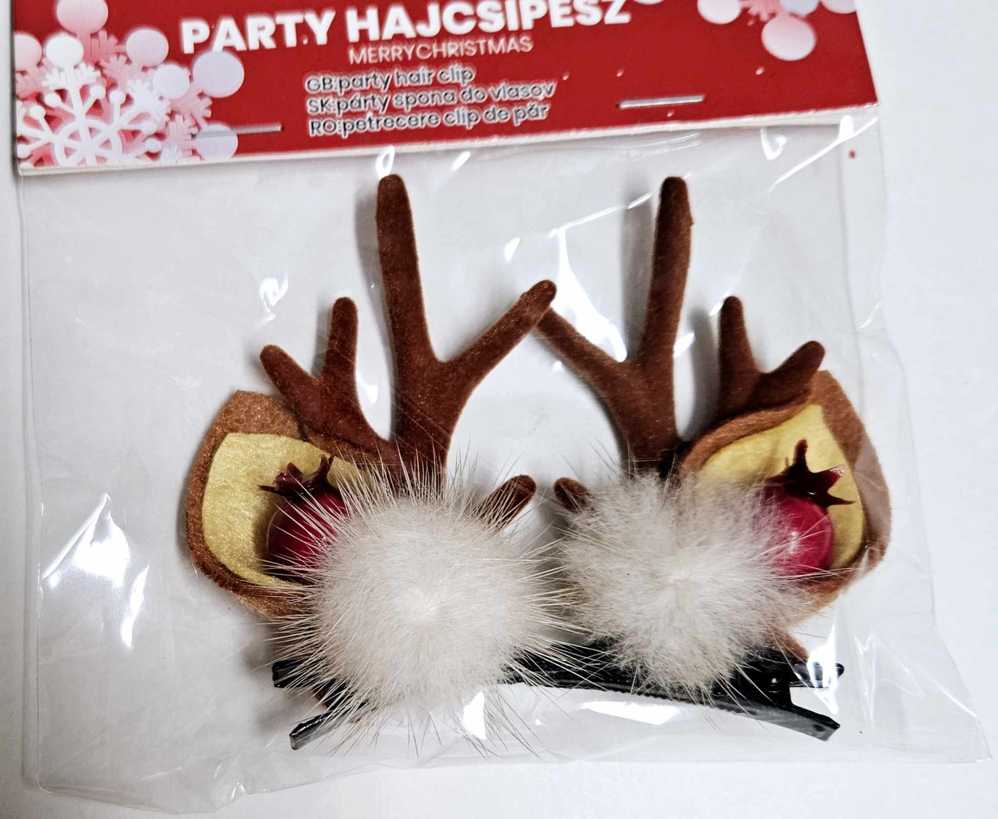 Szarvas agancs díszes hajcsipesz 1 pár
