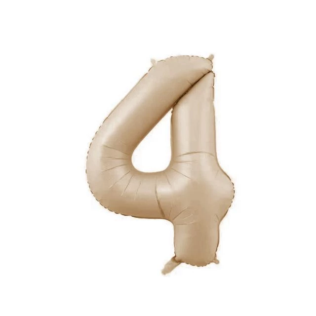 Krém színű fólia szám, 4 -es 105 cm