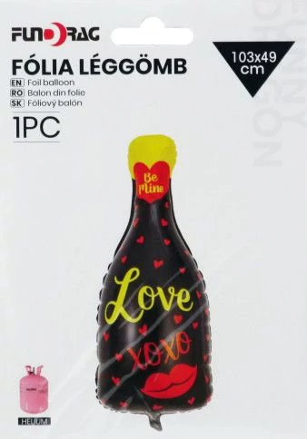 Love xoxo pezsgős lufi 