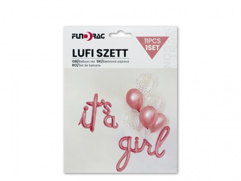 Lufi szett It' s a girl rose 11db