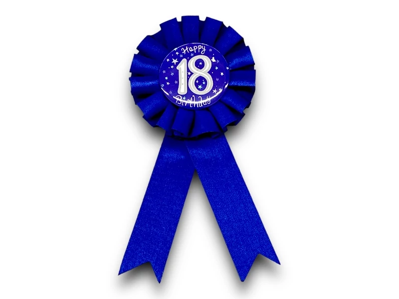 Kitűző kék színű 18 éveseknek 