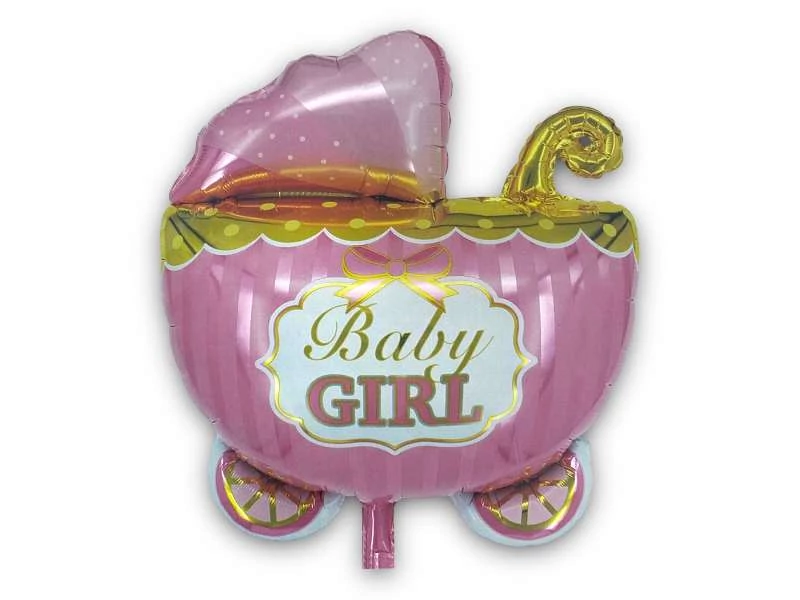 Baby girl babakocsi rózsaszín fólia lufi