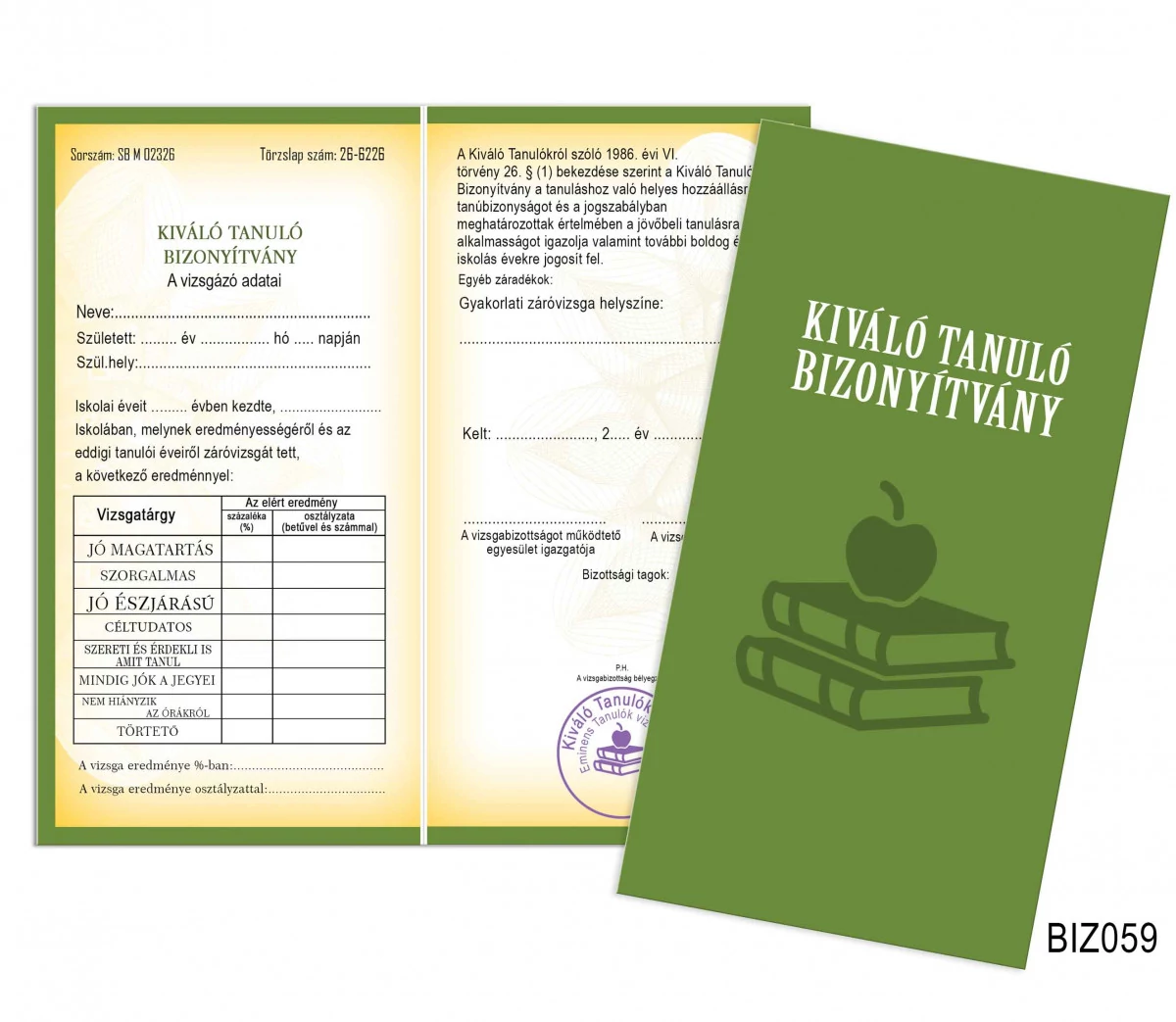 Kiváló Tanuló Bizonyítvány - Ajándék Diákoknak