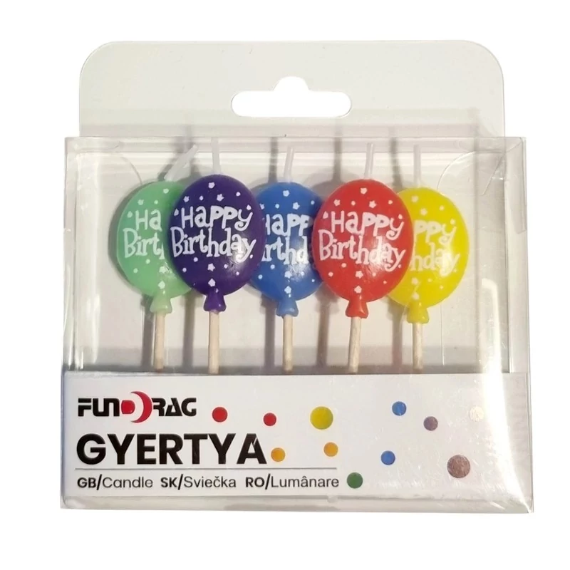 Lufi  felíratos torta gyertya 5 db 