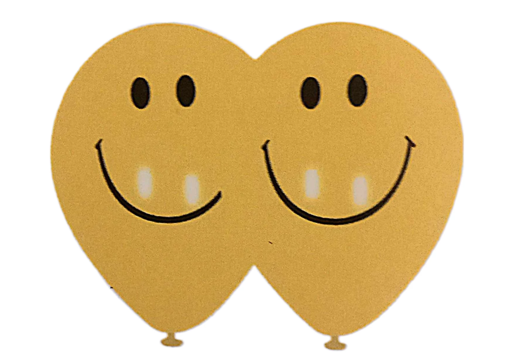 Mosolygos , smile fejes , citromsára latex lufi 5 db 