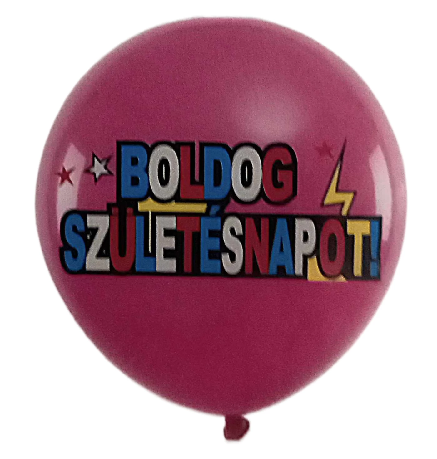 Színes late4x lufi 6 db  Boldog születésnapot felírattal