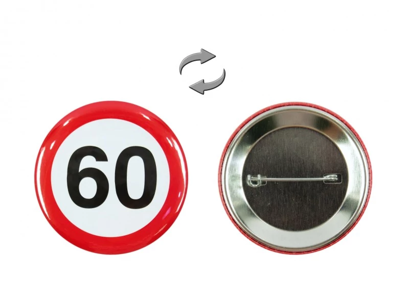 Kitűző sebességkorlátozó tábla - 60-as